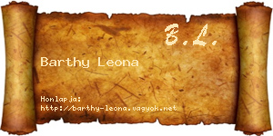 Barthy Leona névjegykártya